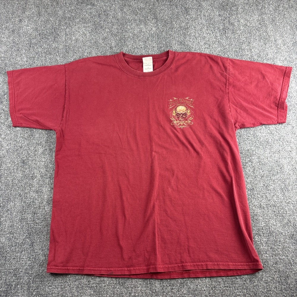 Vintage 2000s Full Throttle Saloon Sturgis SD T-Shirt Red Skull Men's XL